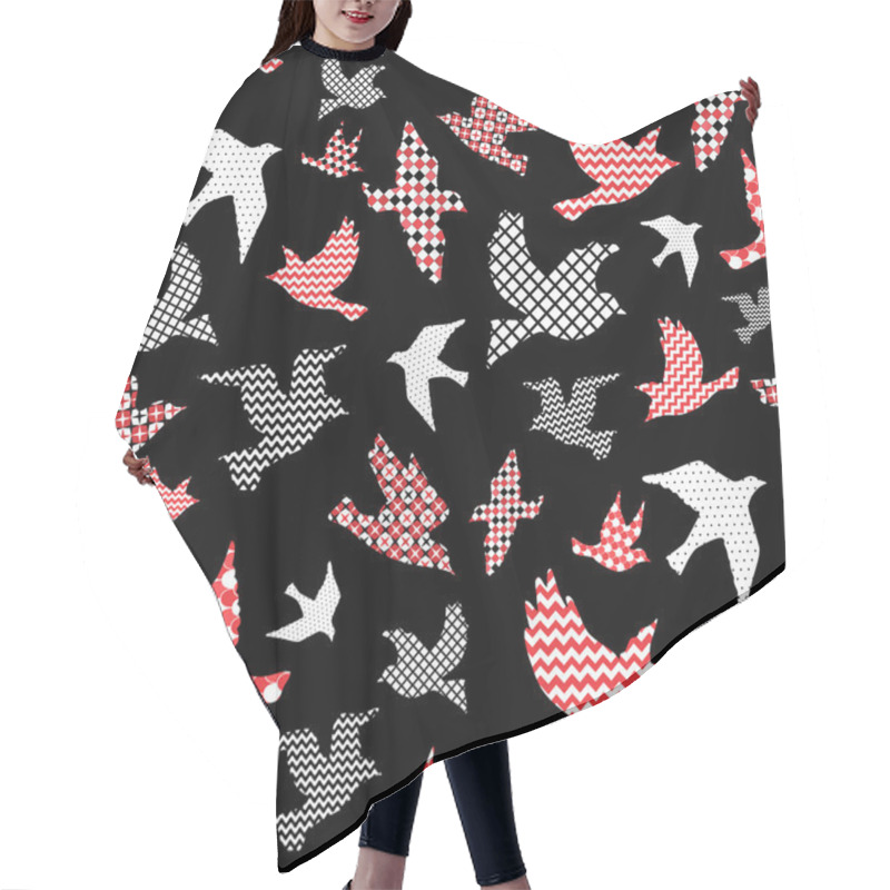 Personality  Birds Seamless Pattern Hair Cutting Cape