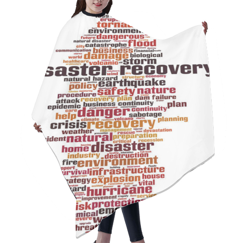 Personality  Disaster Recovery Word Cloud Concept. Collage Made Of Words About Disaster Recovery. Vector Illustration Hair Cutting Cape