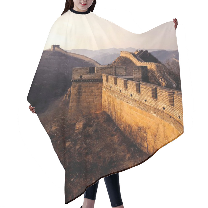 Personality  The Great Wall Of China At Sunrise, Badaling, Near Beijing, Original Photoset Hair Cutting Cape