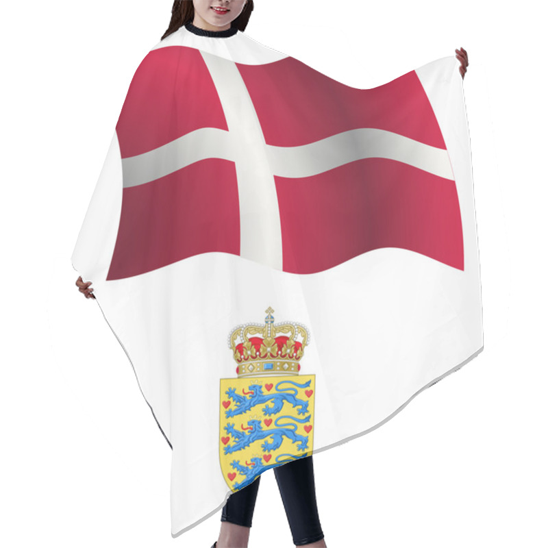 Personality  denmark wavy flag and coat hair cutting cape