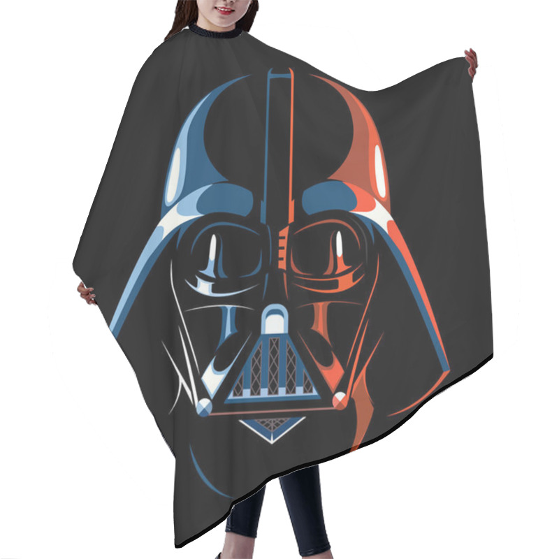 Personality  Darth Vader Helmet Logo. Universe Star Wars. Vector Illustration EPS10 Hair Cutting Cape