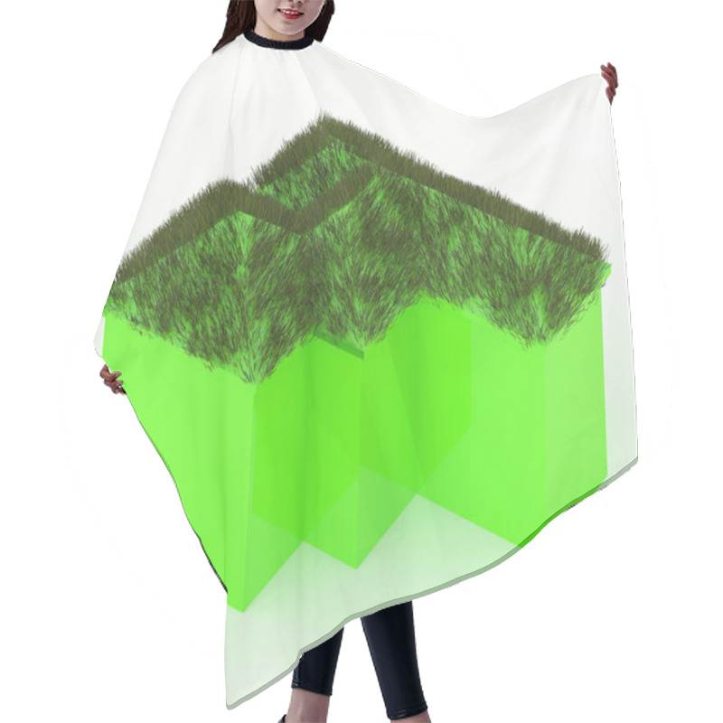 Personality  Green House With Grass Roof Hair Cutting Cape