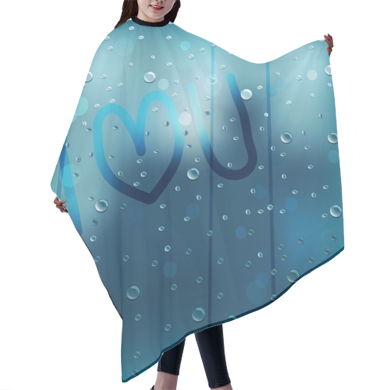 Personality  Rainy Window - I Heart U Hair Cutting Cape