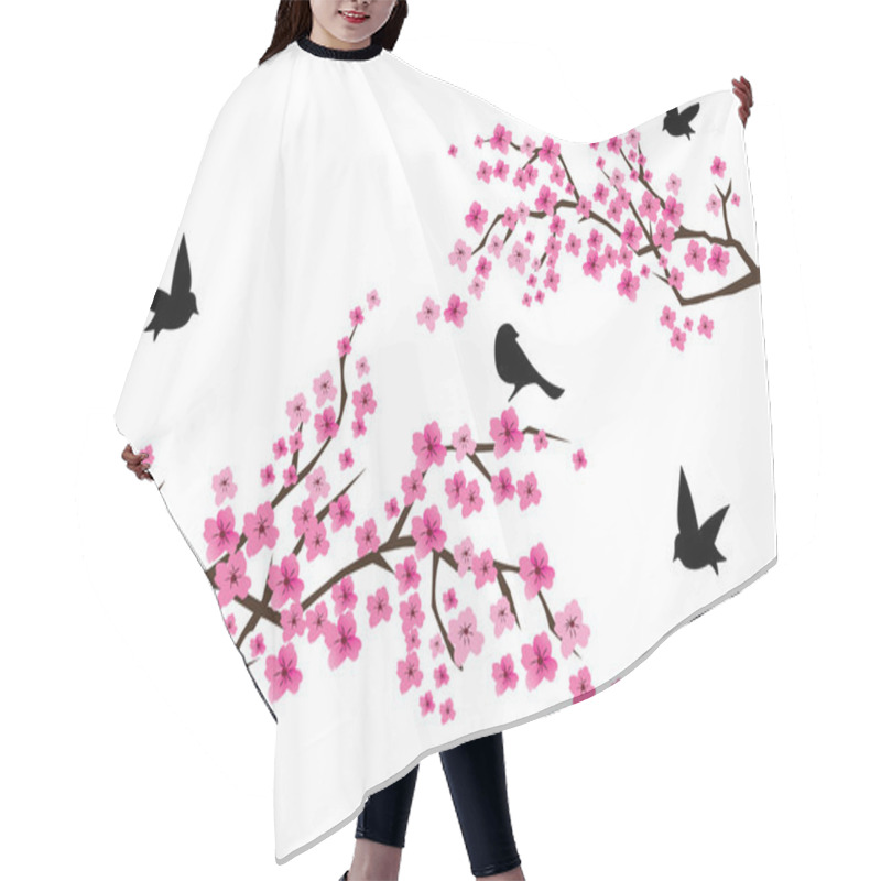 Personality  Cherry Blossom Hair Cutting Cape