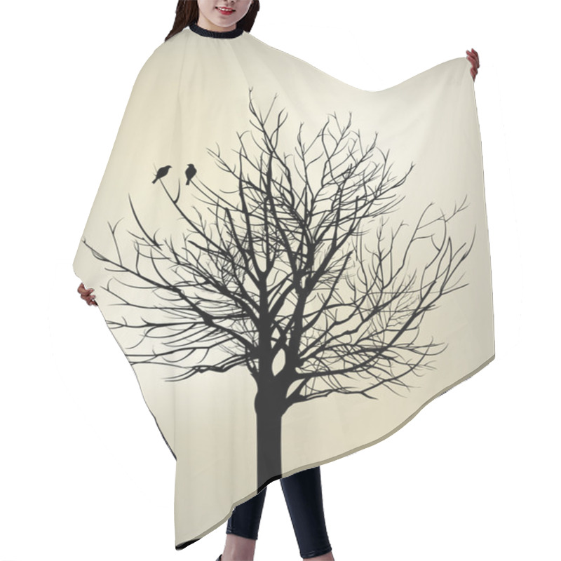 Personality  2 Birds On Tree Hair Cutting Cape