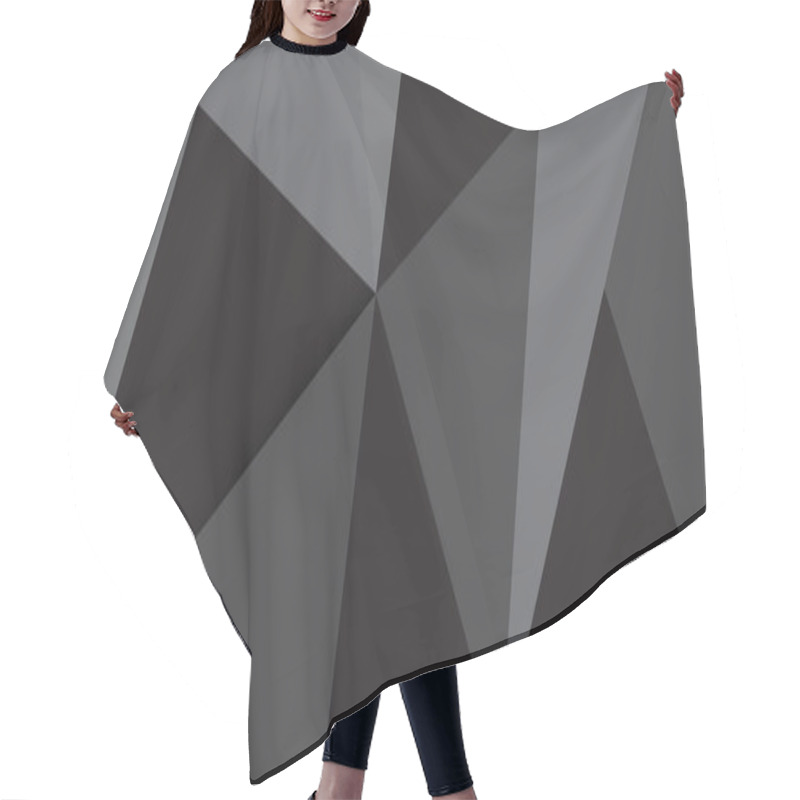 Personality  Dark Grey Abstract Polygonal Background Vector Hair Cutting Cape