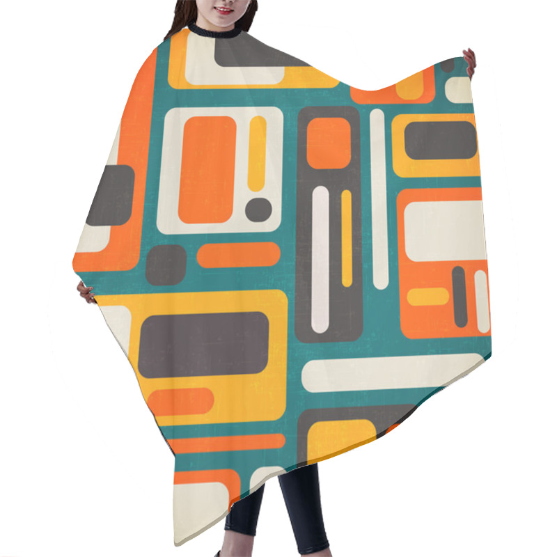 Personality  Retro Geometrical Abstract Background Hair Cutting Cape