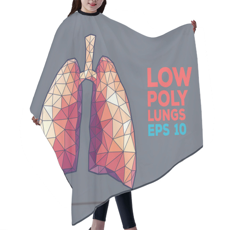 Personality  Lungs Poly Faceted Hair Cutting Cape