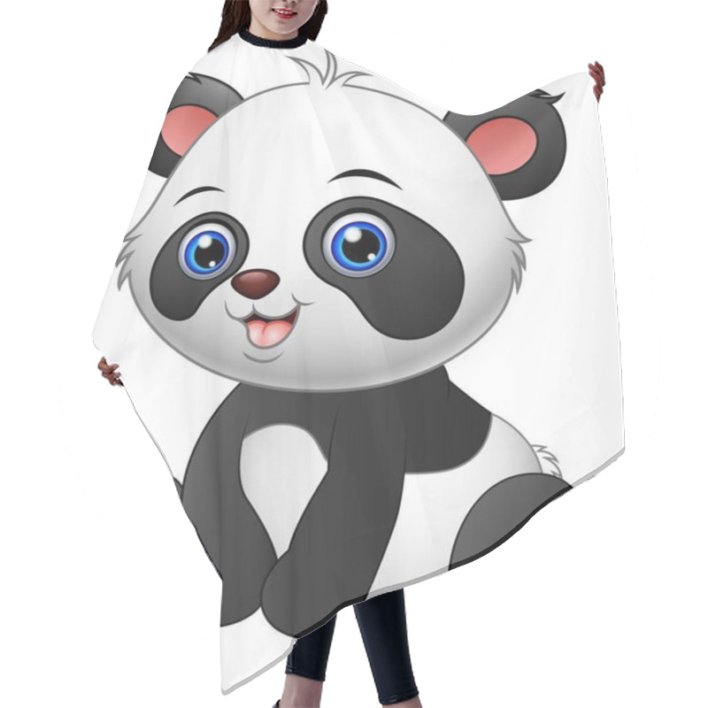 Personality  Cute Baby Panda Sitting Hair Cutting Cape