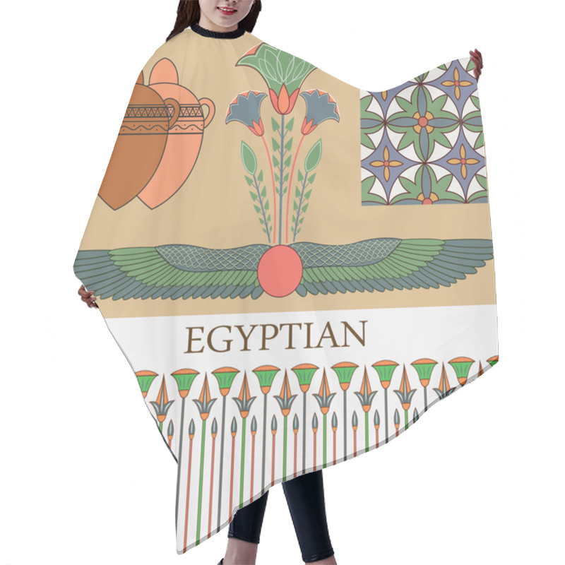 Personality  Egyptian Ornament With Plants Hair Cutting Cape