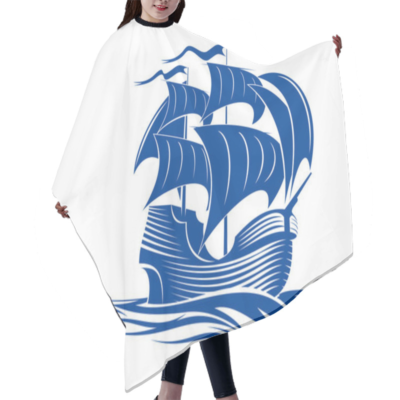 Personality  Sail Ship Hair Cutting Cape