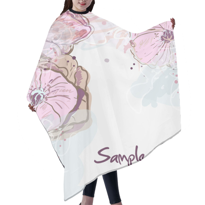 Personality  Abstract Floral Background Hair Cutting Cape