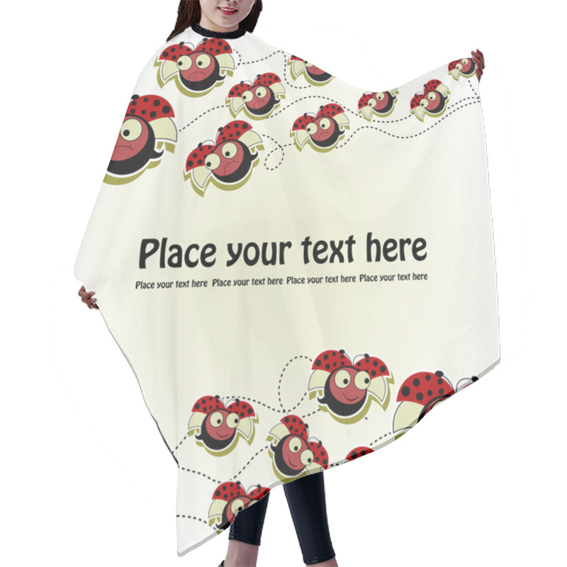 Personality  Postcard With A Funny Ladybugs Hair Cutting Cape