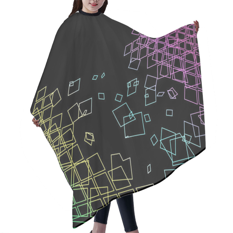 Personality  Abstract Grungy Geometric Background Hair Cutting Cape