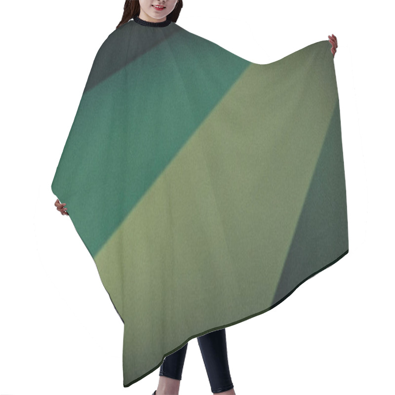 Personality  Abstract 4K Gradient Background With Deep Green And Olive Geometric Stripes, Enhanced By A Grainy Texture And Soft Blur, Creating A Modern, Moody Vibe Hair Cutting Cape