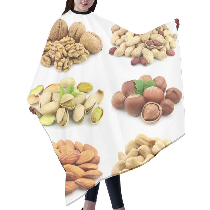 Personality  Collage Of Nuts Hair Cutting Cape