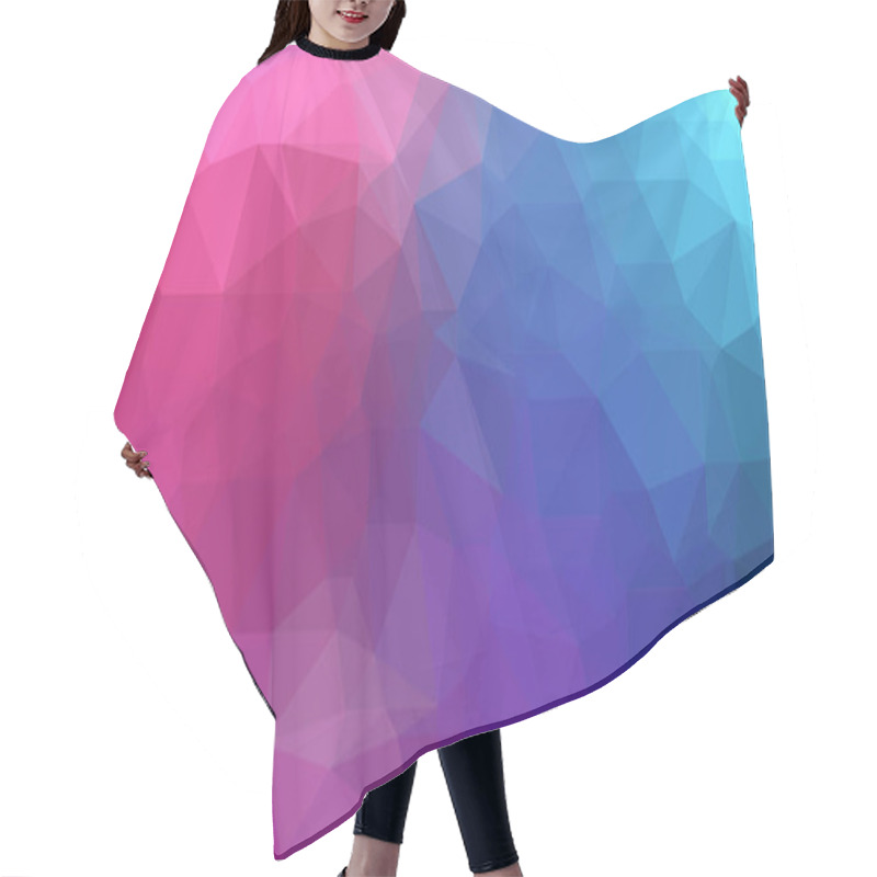 Personality  Blue Violet Texture For Banner And Site, Triangulation Pattern Hair Cutting Cape