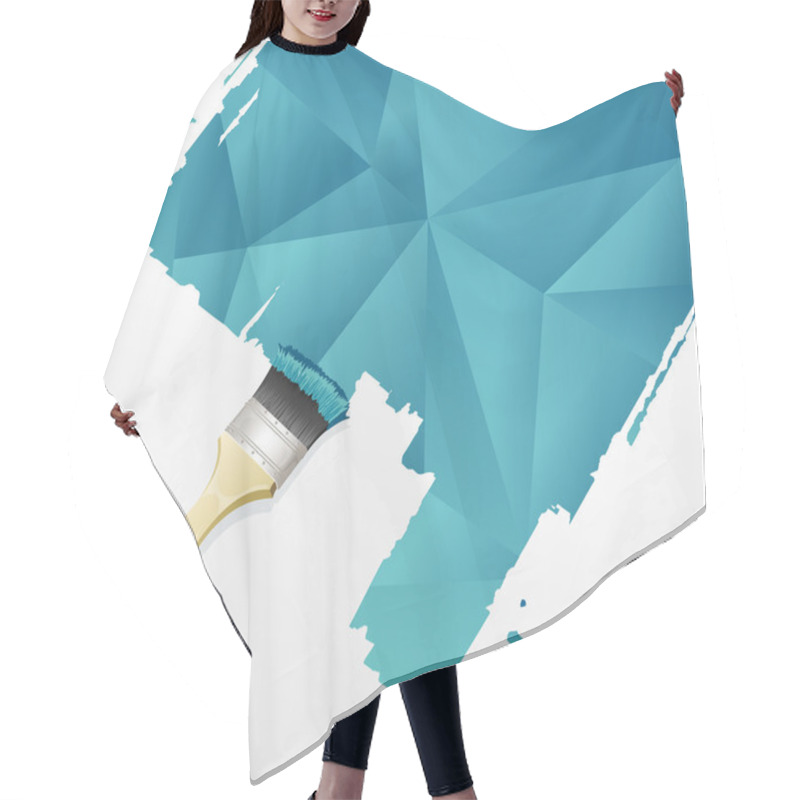 Personality  Vector Paint Brush And Triangle Background Hair Cutting Cape