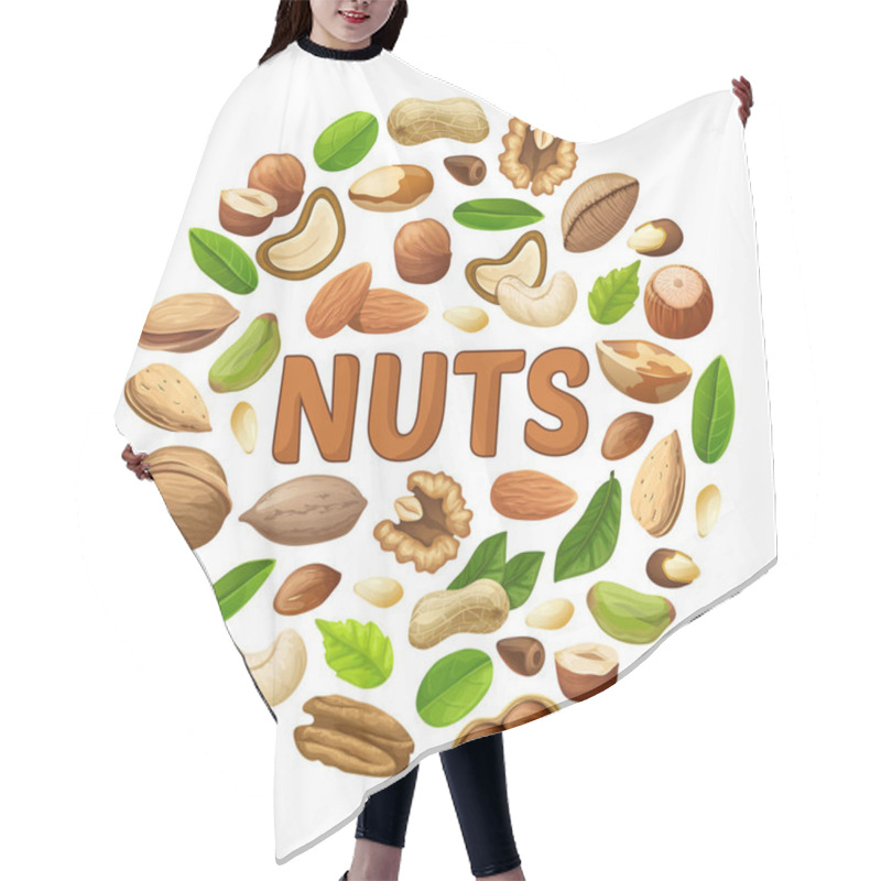 Personality  Cartoon Nuts Round Concept Hair Cutting Cape