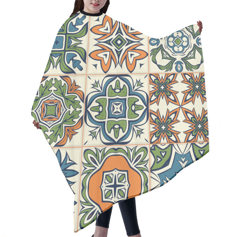 Personality  Seamless Patchwork Pattern, Tiles, Ornaments Hair Cutting Cape