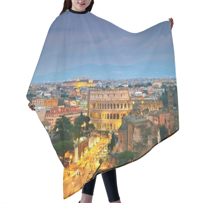 Personality  Colosseum In Rome After Sunse With Citylights Hair Cutting Cape