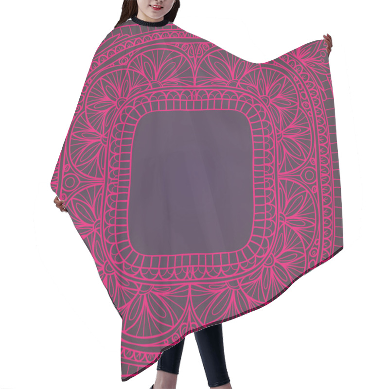 Personality  Pink Frame In Indian Style Hair Cutting Cape