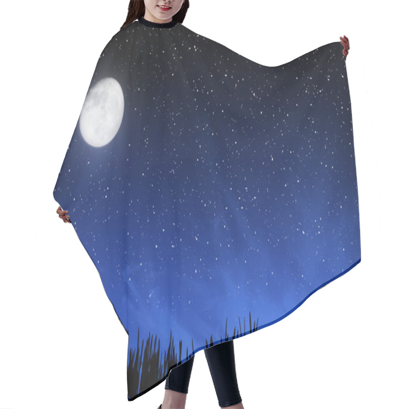 Personality  Deep Night Sky With Many Stars And Grass Hair Cutting Cape