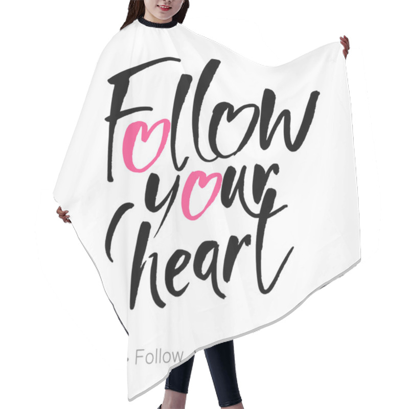 Personality  Follow Your Heart Lettering Hair Cutting Cape