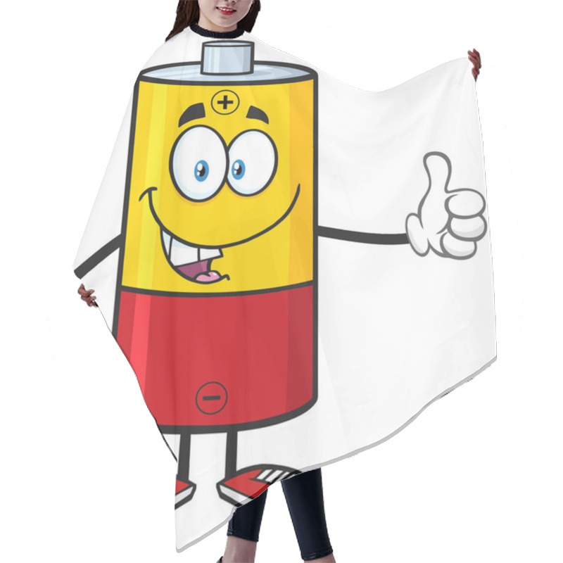 Personality  Funny Battery Cartoon Mascot Character  Hair Cutting Cape