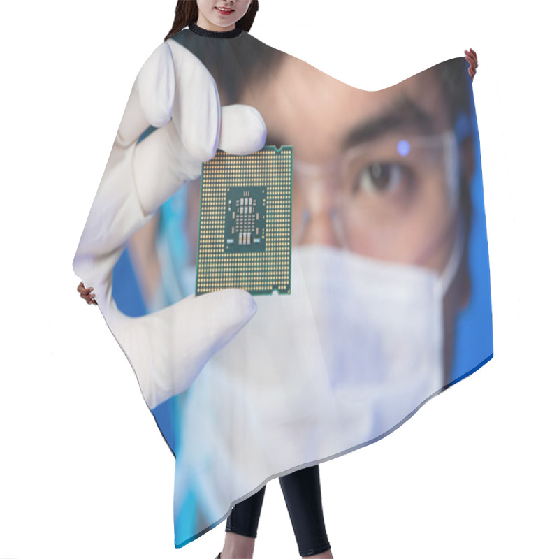 Personality  Electronic Microchip Hair Cutting Cape