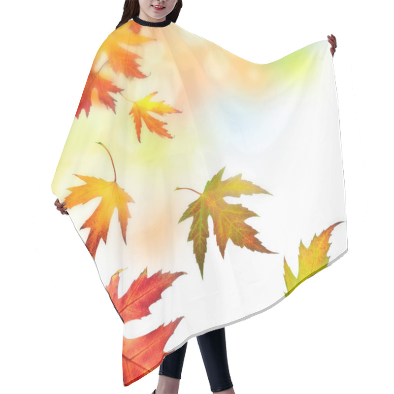 Personality  Beautiful Autumn Leaves Hair Cutting Cape