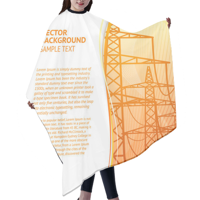 Personality  Electricity Pylons Hair Cutting Cape