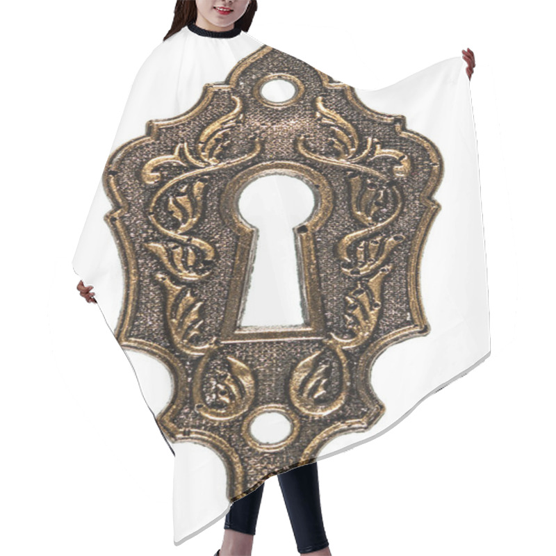 Personality  The Keyhole, Decorative Design Element, Isolated On White Backgr Hair Cutting Cape