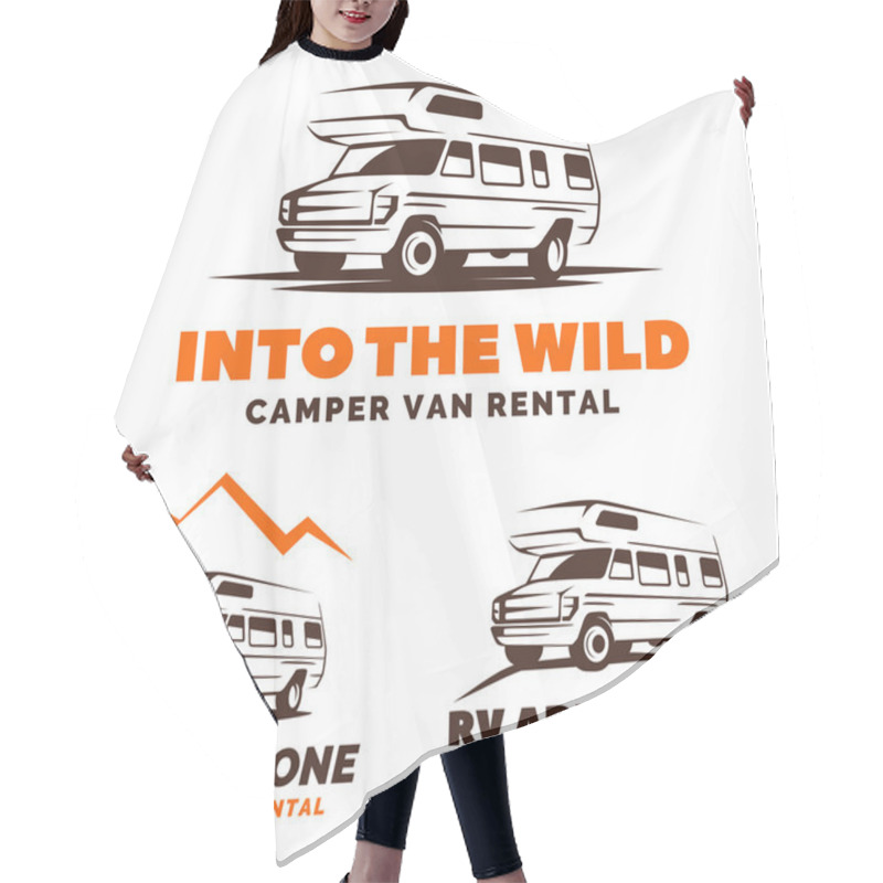 Personality   Recreational Vehicles Camper Van Logo. Hair Cutting Cape