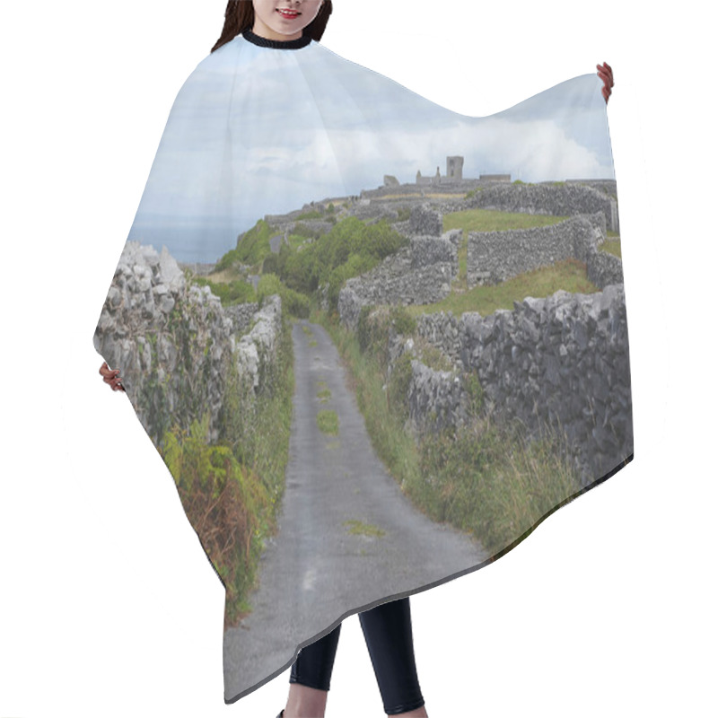 Personality  Tower And Castle Ruins On Inisheer Island Hair Cutting Cape