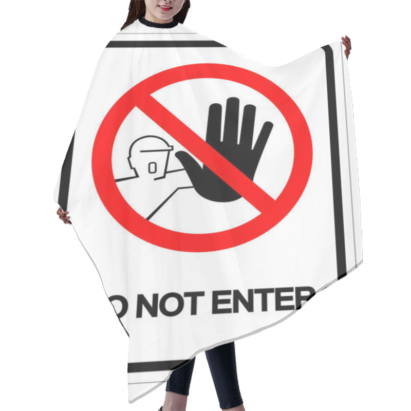 Personality  Do Not Enter Symbol Sign, Vector Illustration, Isolate On White Background Label .EPS10  Hair Cutting Cape