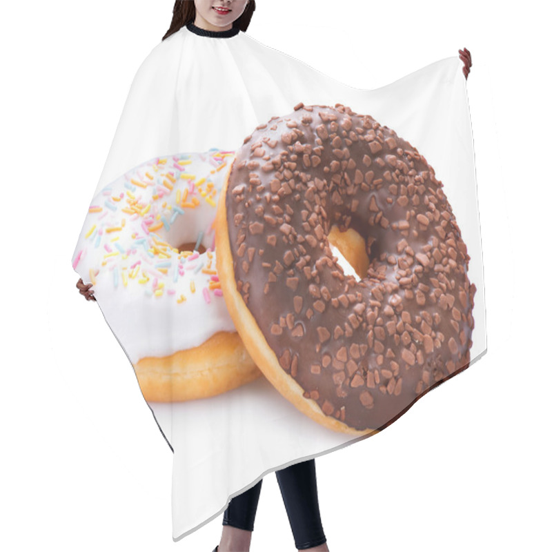 Personality  Tasty Donuts Isolated Hair Cutting Cape