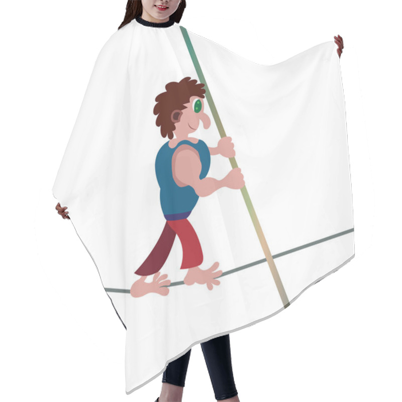 Personality  Tight Rope Walking Hair Cutting Cape