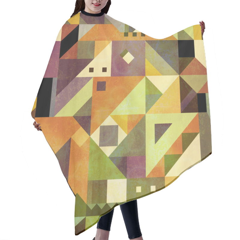 Personality  Abstract Shapes Background Hair Cutting Cape