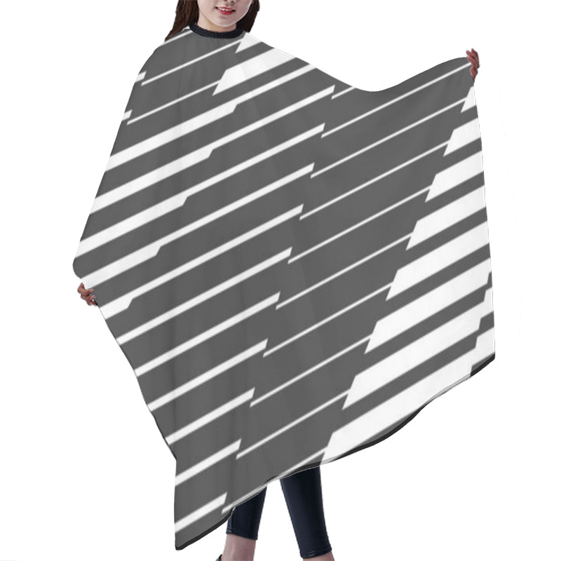 Personality  Minimalist Background With Abstract Diagonal Stripes Pattern Hair Cutting Cape