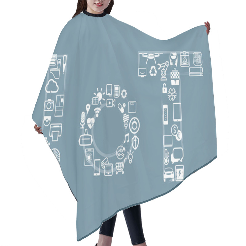 Personality  Internet Of Things Concept Hair Cutting Cape