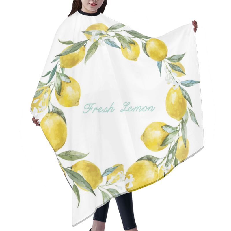 Personality  Lemon Frame Hair Cutting Cape