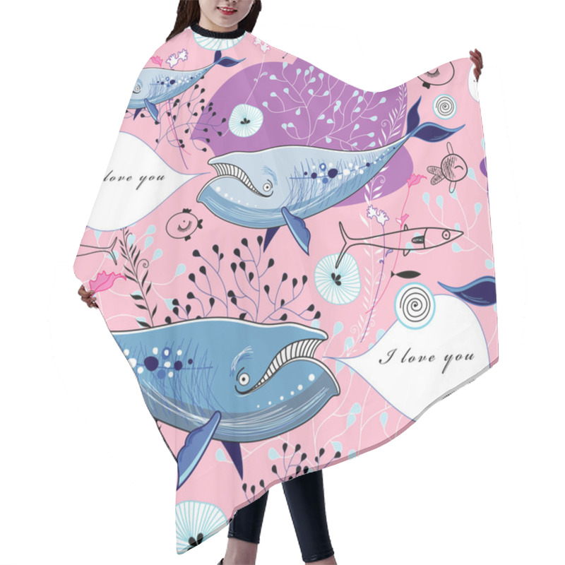 Personality  Texture Of Singing Whales Hair Cutting Cape