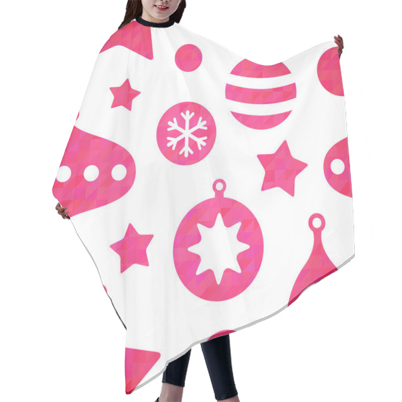 Personality  Cute Christmas Toys Seamless Pattern Hair Cutting Cape