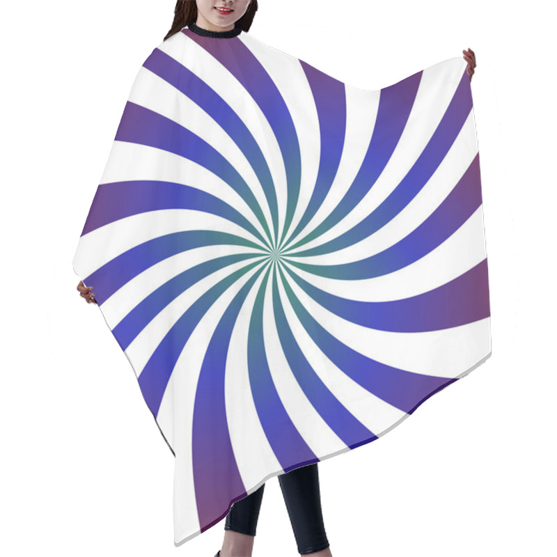 Personality  Purple Blue Green Spiral Design Background Hair Cutting Cape