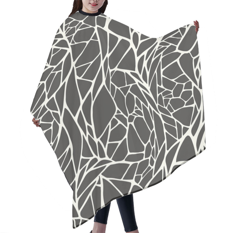 Personality  Seamless Pattern With Hand Drawn Abstract Geometric Ornament Hair Cutting Cape