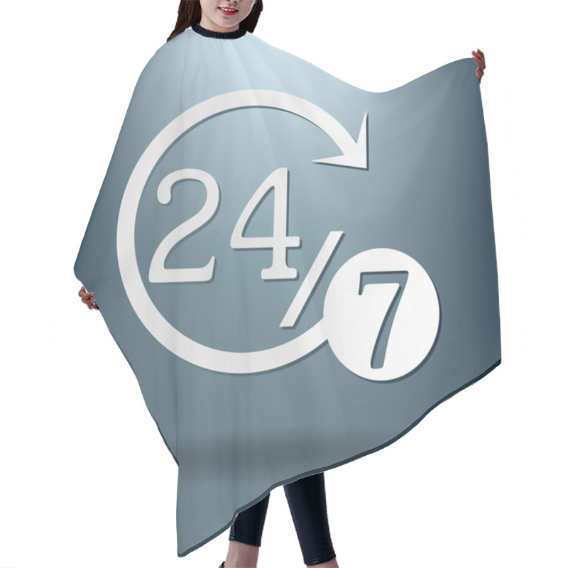 Personality  24 Hours, 7 Days Icon Hair Cutting Cape