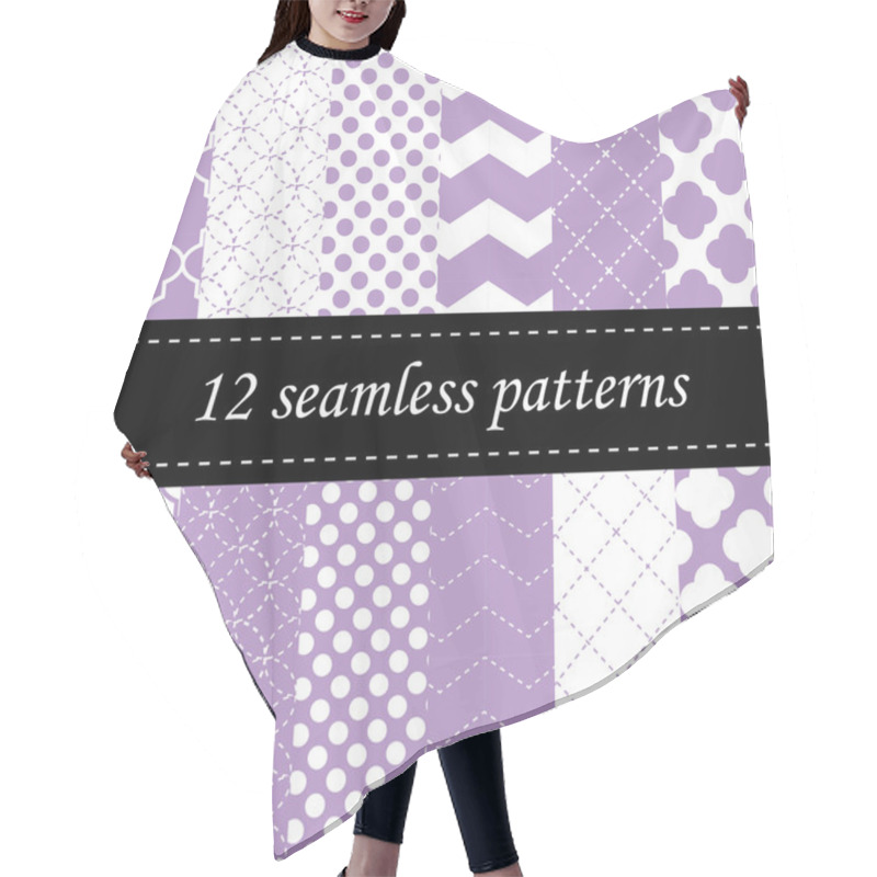 Personality  Twelve Seamless Geometric Patterns Hair Cutting Cape