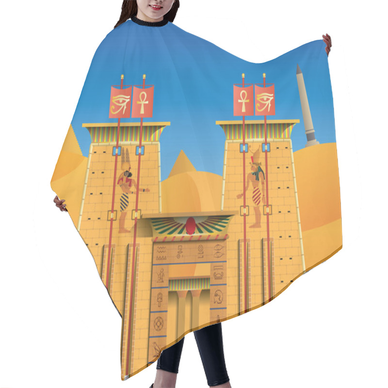 Personality  Acient Egyptian Temple Hair Cutting Cape