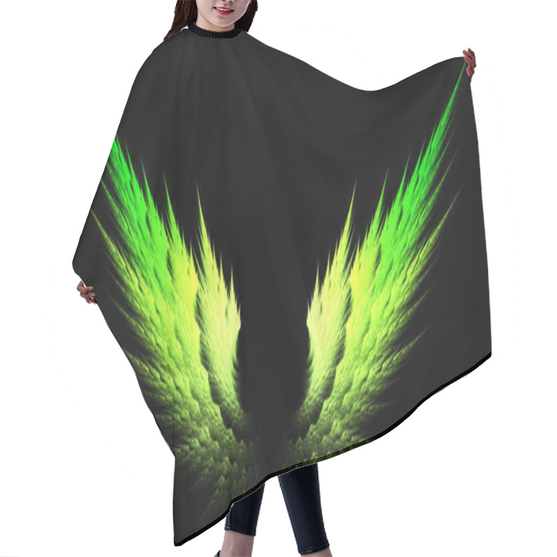 Personality  Green Sharp Wings Hair Cutting Cape